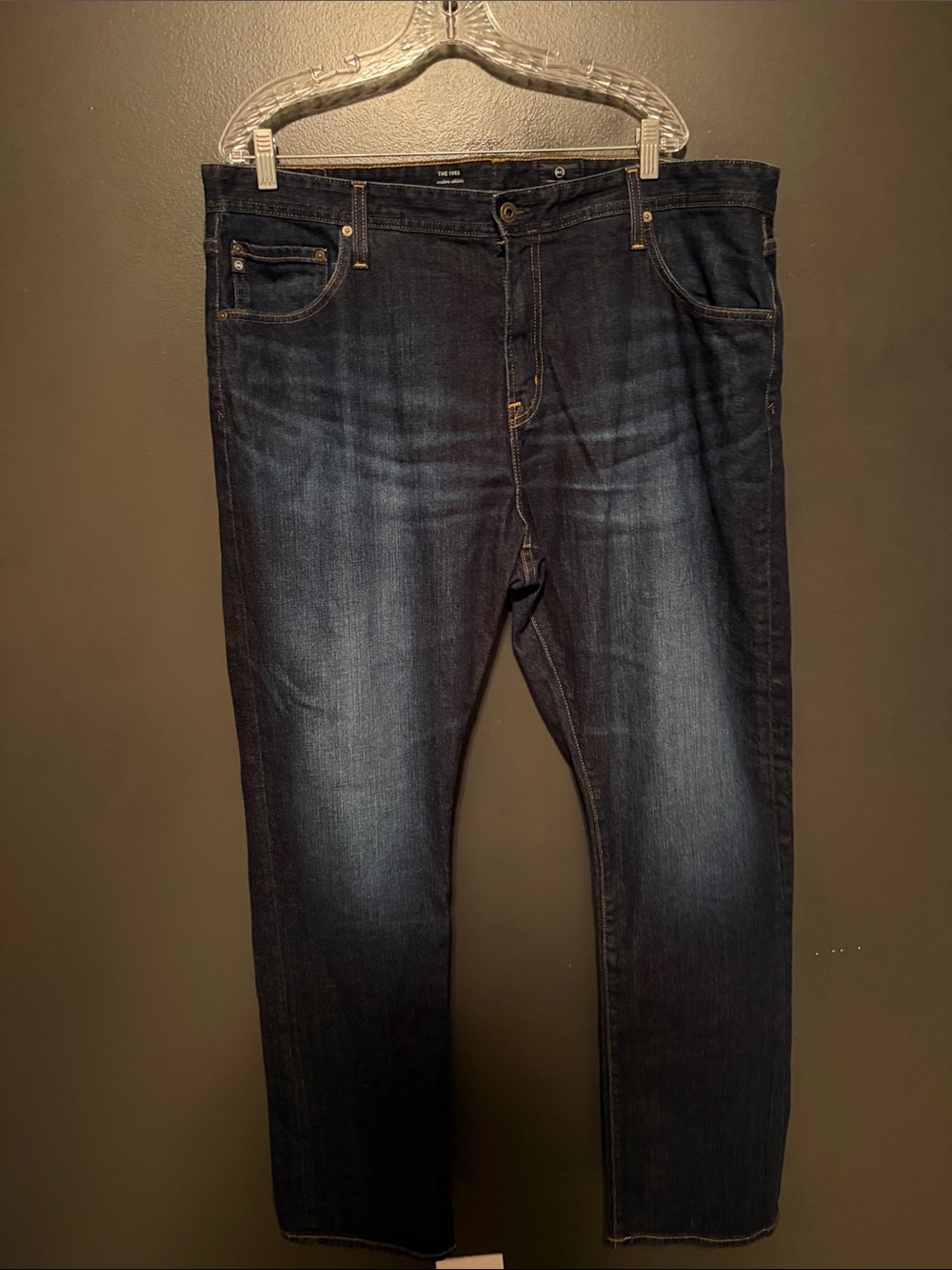 Ag Adriano Goldschmied Men’s Dark Wash Relaxed Straight Jeans